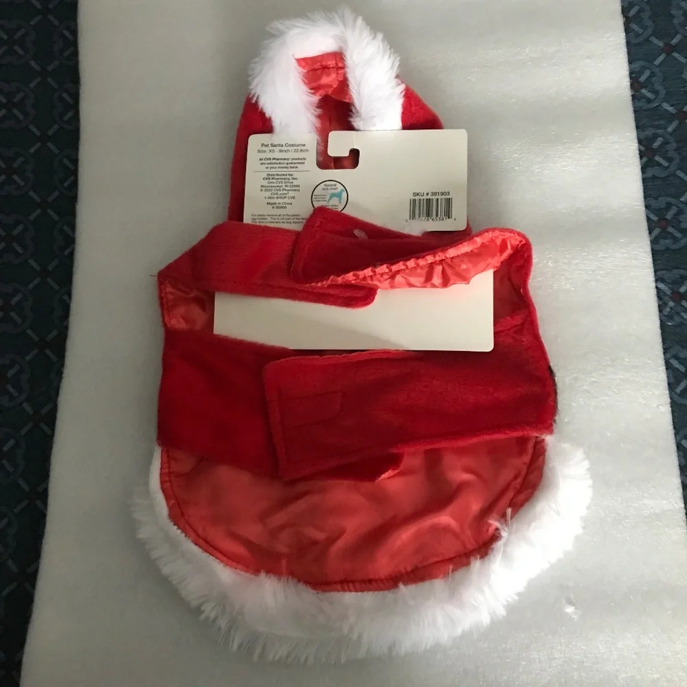 Pet Central Pet Santa Costume Size XS NEW